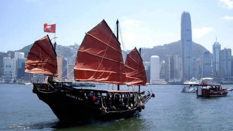 hurda teknesinin görüntüsü, Hong Kong'un popüler bir sembolüdür