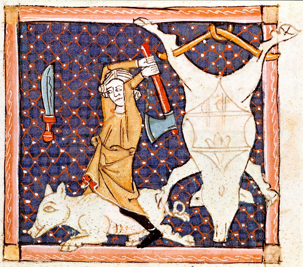 Domuzların katledilmesi’, ‘Breviaire d'amour’ Ermengol de Beziers tarafından, 13. yüzyıl © Luisa Ricciarini/Bridgeman görüntüleri.