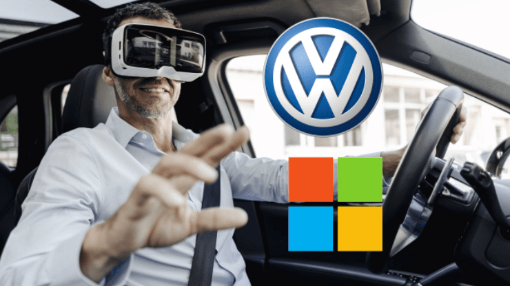 Virtual reality in cars in partnership with Microsoft and Volkswagen!