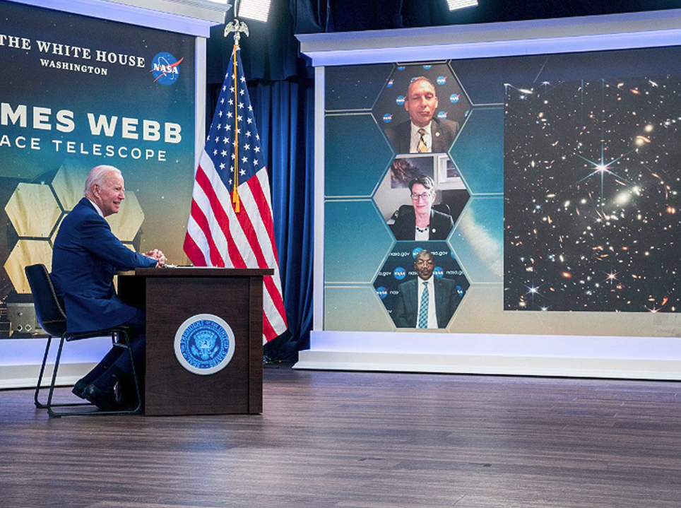 Biden shared the first full-color photo taken by the James Webb telescope