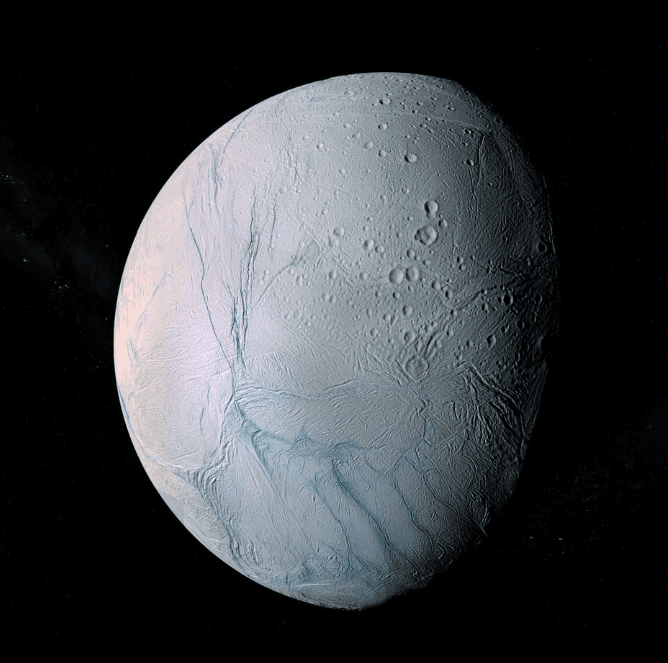 Why do astronomers find Saturn's moon Enceladus so intriguing? 2
