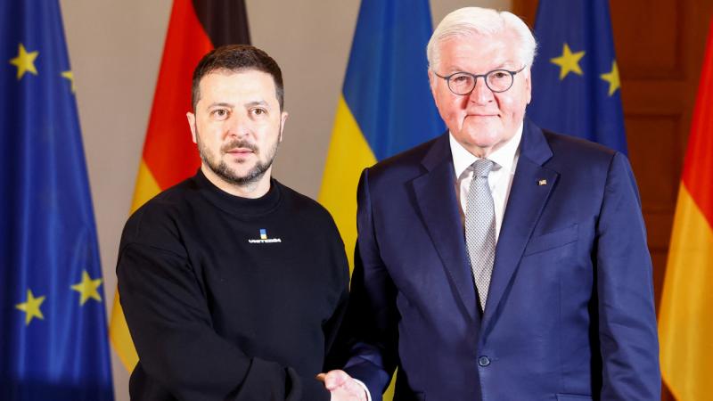 Ukrainian President Zelenskiy begins talks in Germany